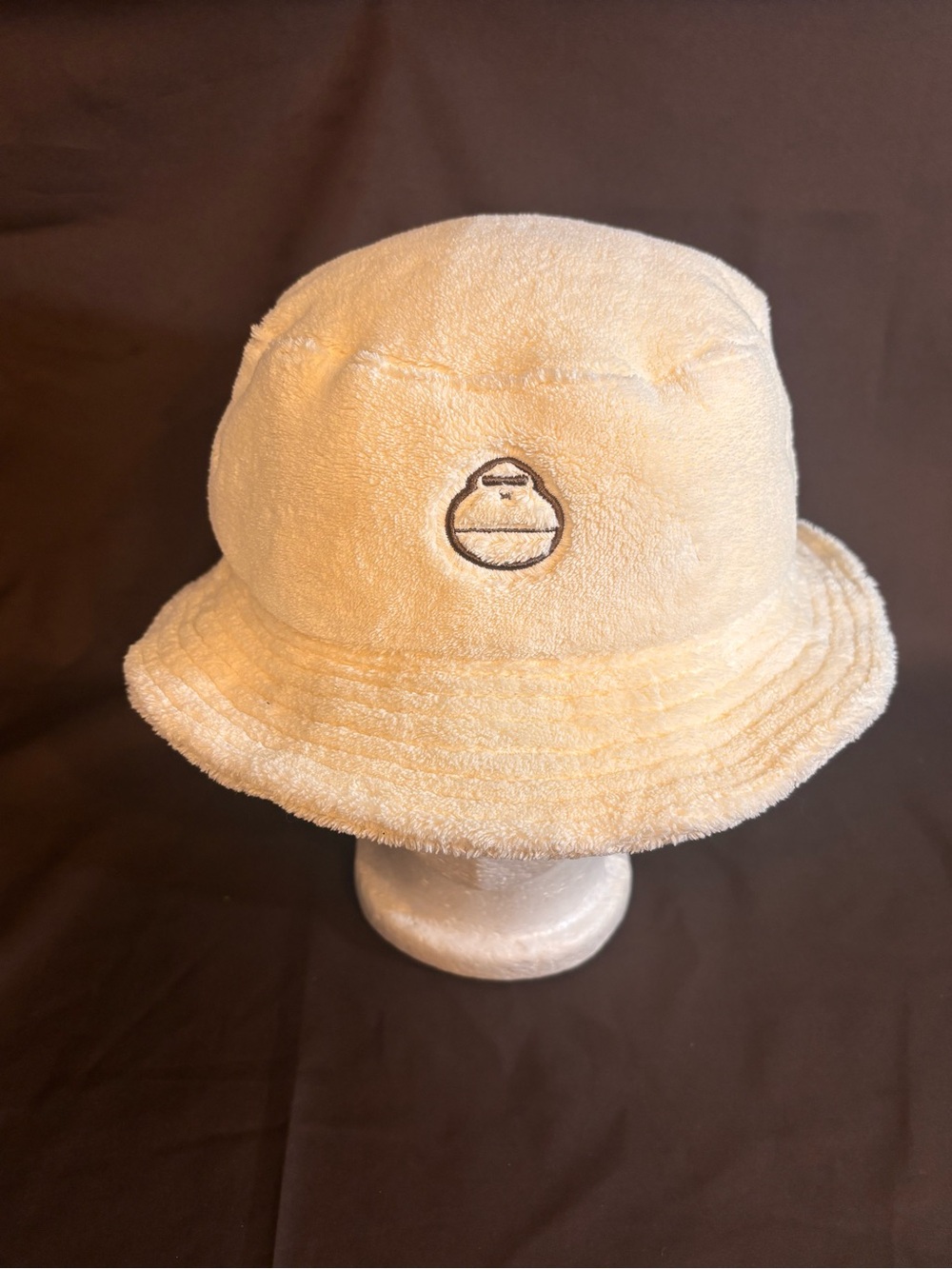 Sun Bum Trust The Bum Plush Terry Cloth Bucket Hat Cream Sonny Logo
